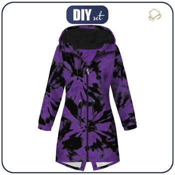 DAMENPARKA (ANNA) - VIOLETTE BATIK - Nähset L