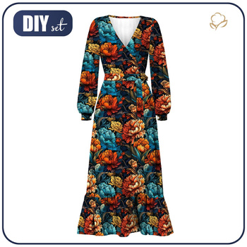 WICKELKLEID MIT RÜSCHEN (ABELLA) - VINTAGE CHINESE FLOWER MS. 1 - Nähset M