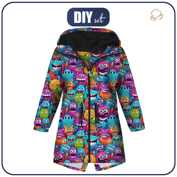 KINDERPARKA (ARIEL) - CRAZY MONSTERS PAT. 3 - Nähset (158/164)