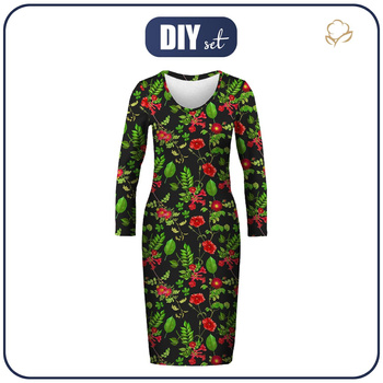 BLEISTIFTKLEID (ALISA) - ROTER GARTEN (PARADIESGARTEN) - Nähset XXL