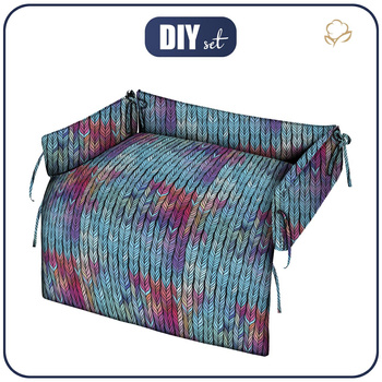 TIERBETT - ZOPF / regenbogen - Nähset - L