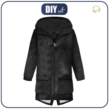 HERRENPARKA (TOM) - BLACK SPECKS - Nähset XL