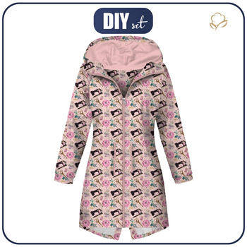 DAMENPARKA (ANNA) - RETRO NÄHMASCHINEN Ms.1 / rosa - Softshell M