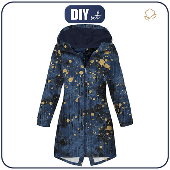 DAMENPARKA (ANNA) - GOLDENE PUNKTE / jeans - Nähset S