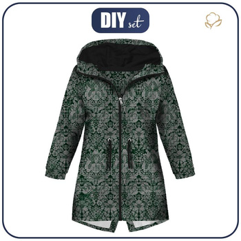 KINDERPARKA (ARIEL) - ZAUBER DAMASCO m. 1 (ZAUBERSCHULE) / grün - Softshell (158-164)