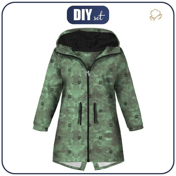 KINDERPARKA (ARIEL) - SPINNENNETZ  / eco melange - Softshell (134/140)