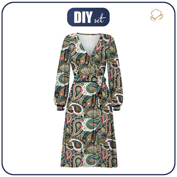 WICKEL MIDI KLEID (BIANCA) - PAISLEY M. 4 - Nähset