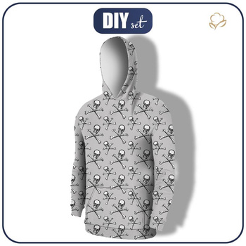 HERREN HOODIE (COLORADO) - SCHÄDEL UND KNOCHEN - Nähset