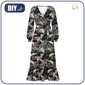 UMSCHLAG KLEID MIT RÜSCHEN (ABELLA) - JUNGLE GLAMOUR - Nähset XXL