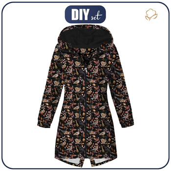 DAMENPARKA (ANNA) - VÖGEL M. 2 / SCHWARZ (BUNTER HERBST) - Softshell M