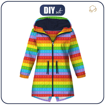 KINDERPARKA (ARIEL) - BLÄSCHEN / bunt - Nähset (134/140)