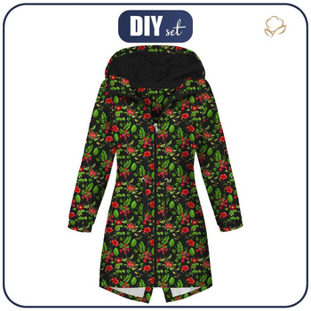 DAMENPARKA (ANNA) - ROTER GARTEN (PARADIESGARTEN) - Softshell XXL