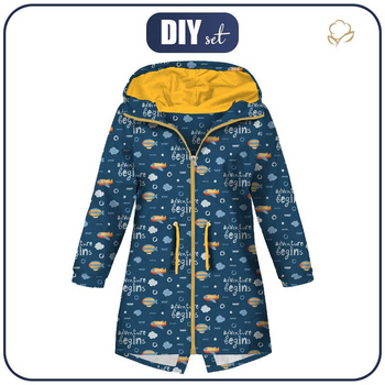 KINDERPARKA (ARIEL) - FLUGZEUGE / dark blue (ADVENTURE BEGINS) - Softshell (122/128)