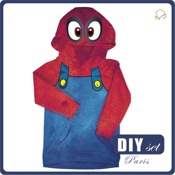 KINDER HOODIE (PARIS) - PLUMBER - Nähset (110/116)