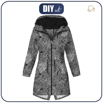 DAMENPARKA (ANNA) - ZEBRA BLÄTTER - Softshell XL