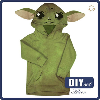 KINDER HOODIE (PARIS) - ALIEN - Nähset (122/128)