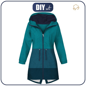 DAMENPARKA (ANNA) - BLUE TRIO - Nähset L