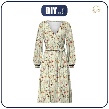 UMSCHLAG ELEGANTES MIDI KLEID (BIANCA) - WIESE M. 4 - Nähset S