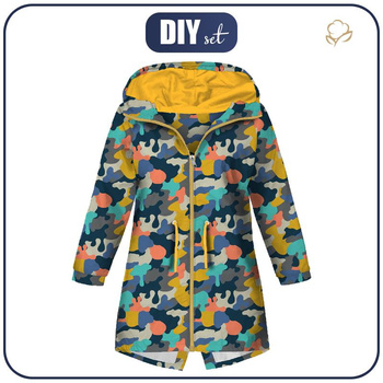 KINDERPARKA (ARIEL) - CAMOUFLAGE BUNT Ms. 2 - Softshell (122/128)
