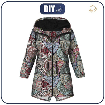 KINDERPARKA (ARIEL) - GLASMALEREI / aqua - Softshell (146/152)