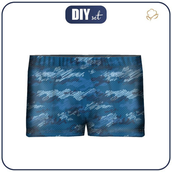 Jungen Badehose - CAMOUFLAGE - scribble / classic blue 134-140