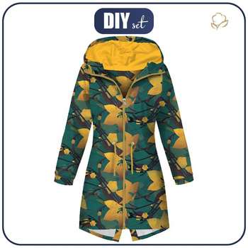 DAMENPARKA (ANNA) - BLÄTTER Ms. 2 (gold) / schwarz - Softshell L
