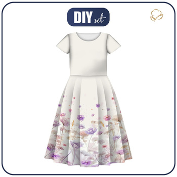 KINDER KLEID "MIA" (122/128) -  FLOWERS wz.10 - Nähset