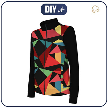 “MAX” KINDER TRAININGSJACKE - EIS MS. 2 / bunt - Maschenware mit kurzem Flor
