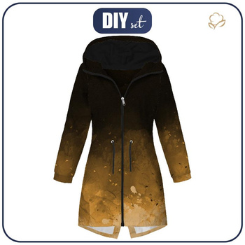 DAMENPARKA (ANNA) - KLECKSE (gold) / schwarz - Softshell XXL