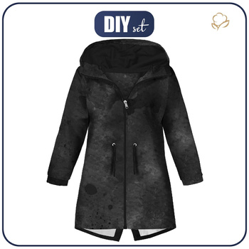 KINDERPARKA (ARIEL) - BLACK SPECKS - Nähset (146/152)