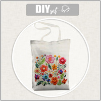 SHOPPER TASCHE - FLOWERS 3D WZ. 17 - Baumwoll Webware - Nähset