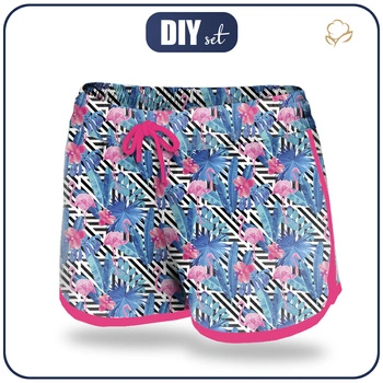 Damen Badeshorts - TROPISCHE FLAMINGOS - Nähset