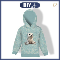 KINDER HOODIE (ALEX) - SWEET SEAL - Sommersweat (86/92)