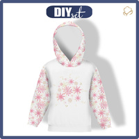 KINDER HOODIE (ALEX) - ROSA SCHNEEFLOCKEN  - Nähset