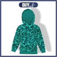 KINDER HOODIE (ALEX) - PIXEL MS.2 / marine - Nähset