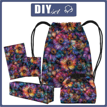 PUPIL PACKAGE - COLORFUL FLOWERS pat. 1 - sewing set