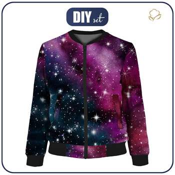 WOMEN’S BOMBER JACKET (KAMA) - WATERCOLOR GALAXY PAT. 8 - sewing set S
