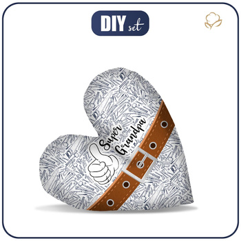 DECORATIVE PILLOW HEART - Super Grandpa / TOOLS