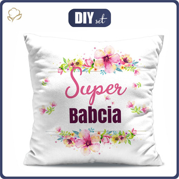 PILLOW 45X45 - SUPER BABCIA - front + back