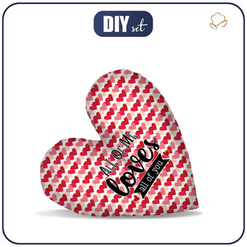 DECORATIVE PILLOW HEART - ALL OF ME LOVES ALL OF YOU (BE MY VALENTINE)