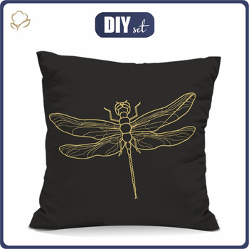 PILLOW 45X45 - GOLDEN DRAGON - Upholstery velour - front + back