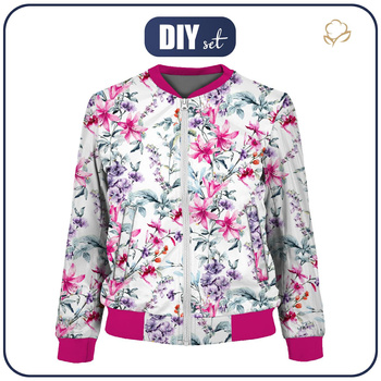 WOMEN’S BOMBER JACKET (KAMA) - SPRING MEADOW pat. 1 - sewing set S