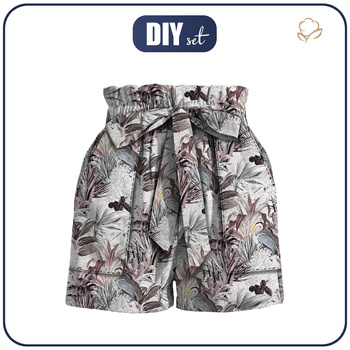 PAPERBAG SHORTS - LUXE TROPICAL pat. 2 - sewing set L