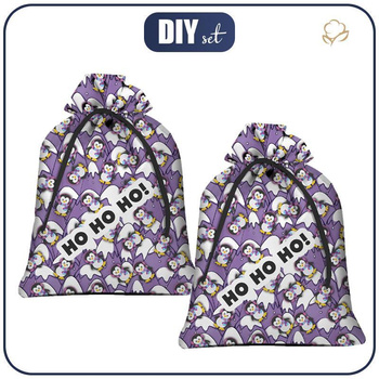 Gift pouches - PENGUINS ON PEAKS (PENGUINS) - sewing set - SMALL