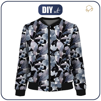 WOMEN’S BOMBER JACKET (KAMA) - FLOWERS AND LEAVES - sewing set XL