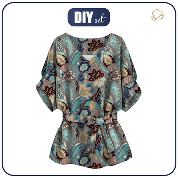 KIMONO BLOUSE - BOHO PAISLEY PAT. 2 - sewing set
