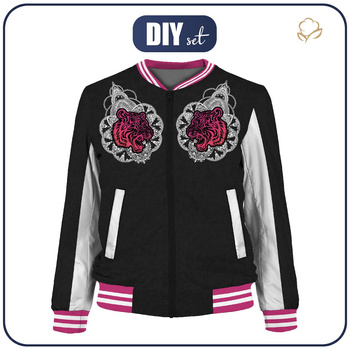 WOMEN’S BOMBER JACKET (KAMA) - PINK TIGER - sewing set L