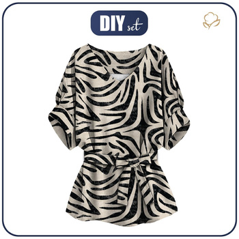KIMONO BLOUSE - ZEBRA PAT. 1 - sewing set XXL-XXXL