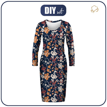 PENCIL DRESS (ALISA) - JAPANESE GARDEN pat. 2 (JAPAN) - sewing set S