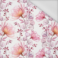 FLOWERS pat. 4 (pink) - Waterproof woven fabric